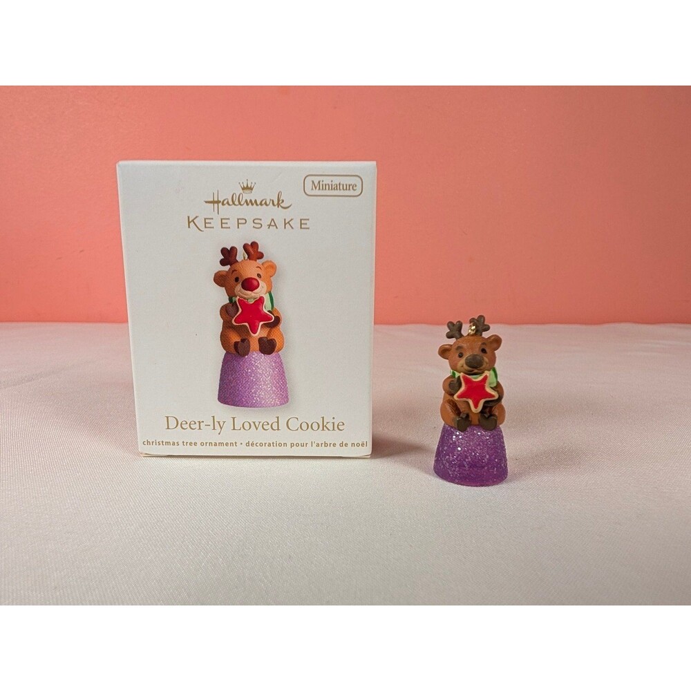 Hallmark Keepsake Christmas Ornament Miniature Deer-ly Loved Cookie 2012